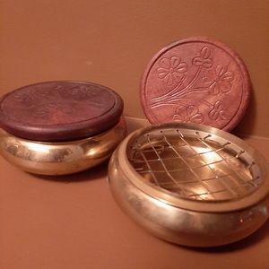 Smudge pot with coaster 3 in